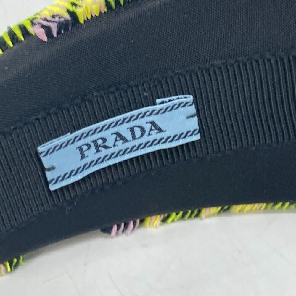 UNUSED PRADA pile triangle logo plate hair accessories hair band headband - Picture 6 of 8